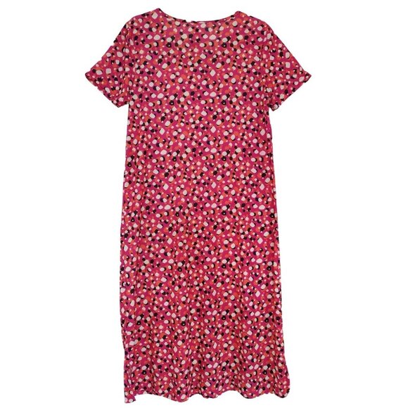 West Loop Women's Medium Pink/Orange/Black Polka Dot Short Sleeve Dress. NWT - Picture 2 of 7